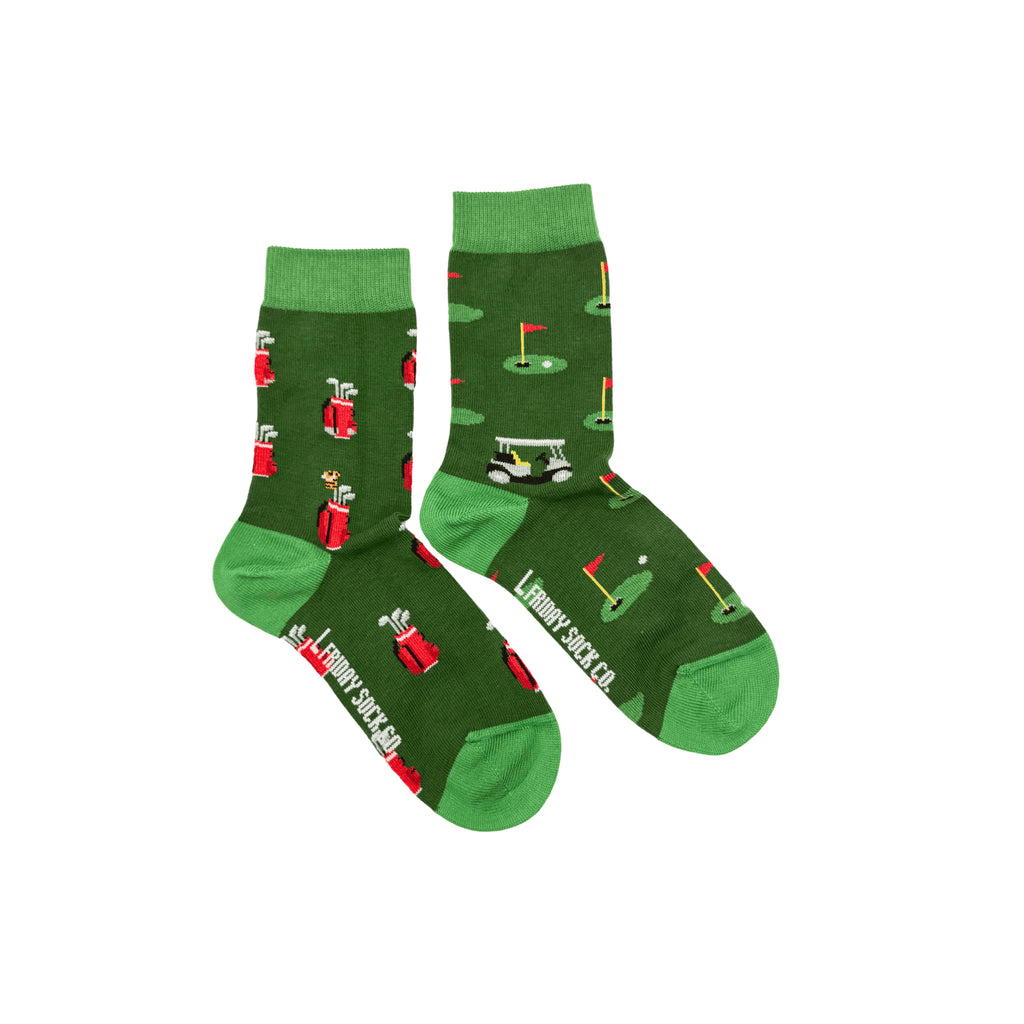 Mismatched socks for kids with cute golf patterns – a hole-in-one for comfort and style!