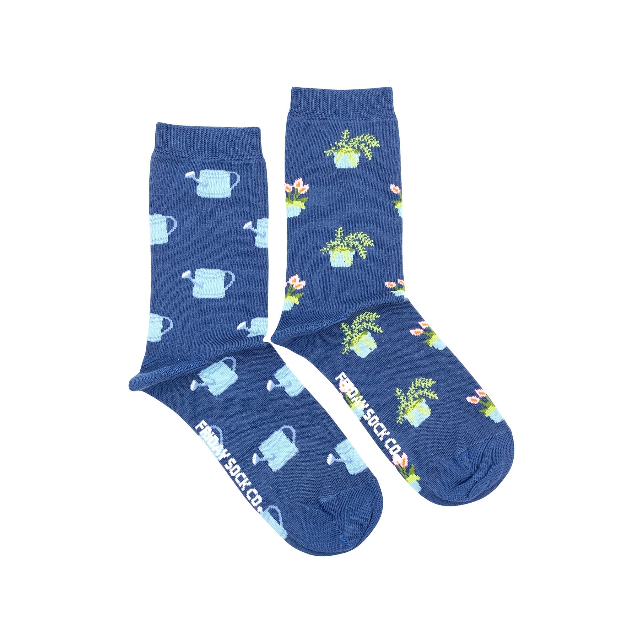 Women's Plant & Watering Can Socks | Mismatched by Design | Friday Sock Co.